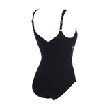 W DORIS WING BACK ONE PIECE BLACK,BLACK