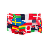 Lavtaljede badebukser med flag