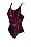 BLOSSOM U-back badedragt til kvinder - BLACK/ROSE