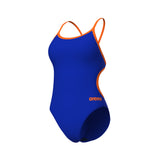 Arena Women's Team Swimsuit Lace Back Solid – Blå/Orange