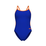 Arena Women's Team Swimsuit Lace Back Solid – Blå/Orange