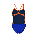 Arena Women's Team Swimsuit Lace Back Solid – Blå/Orange