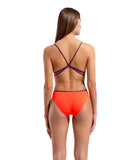 Arena Women's Team Swimsuit Lace Back Solid - Orange/Sort