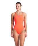 WOMEN'S TEAM SWIMSUIT SWIM PRO SOLID BRIGHT CORAL