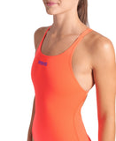WOMEN'S TEAM SWIMSUIT SWIM PRO SOLID BRIGHT CORAL