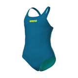 Arena Girls' Team Swimsuit Challenge Solid – Turkis/Lyseblå