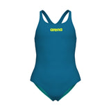 Arena Girls' Team Swimsuit Challenge Solid – Turkis/Lyseblå