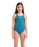 Arena Girls' Team Swimsuit Challenge Solid – Turkis/Lyseblå