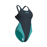 Arena Women's Team Swimsuit Swim Tech Solid – Sort/Lyseblå