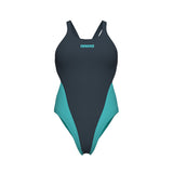Arena Women's Team Swimsuit Swim Tech Solid – Sort/Lyseblå