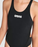 Arena Pige Team Badedragt Tech Solid – Black/White