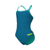 Arena Girls' Team Swimsuit Challenge Solid – Turkis/Mørkeblå