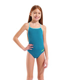 Arena Girls' Team Swimsuit Challenge Solid – Turkis/Mørkeblå