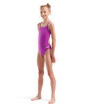 Arena Girls' Team Swimsuit Challenge Solid - Pink