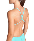 WOMEN'S TEAM SWIMSUIT CHALLENGE SOLID - TURQUOISE/PINK