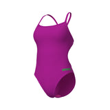 WOMEN'S TEAM SWIMSUIT CHALLENGE SOLID - PINK/GRØN