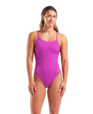 WOMEN'S TEAM SWIMSUIT CHALLENGE SOLID - PINK/GRØN