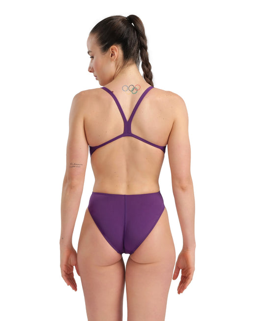 WOMEN'S TEAM SWIMSUIT CHALLENGE SOLID - PLUM