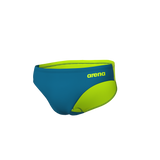 MEN'S TEAM SWIM BRIEFS SOLID - BLUE COSMO-ARTIC LIME