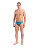 MEN'S TEAM SWIM BRIEFS SOLID - BLUE COSMO-ARTIC LIME