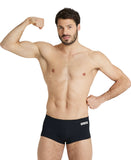 ARENA MEN'S TEAM SWIM LOW WAIST SHORT SOLID BLACK-WHITE