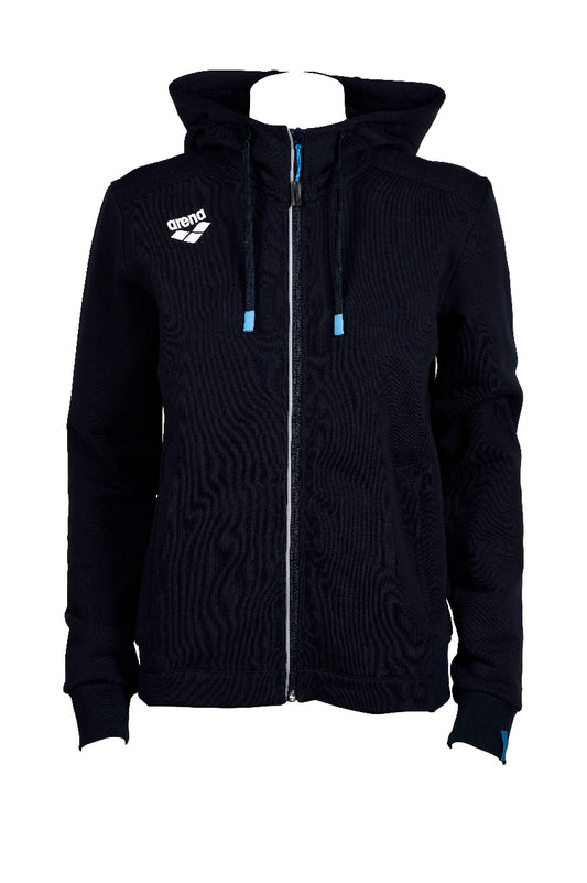 WOMEN'S TEAM HOODED JACKET PANEL NAVY