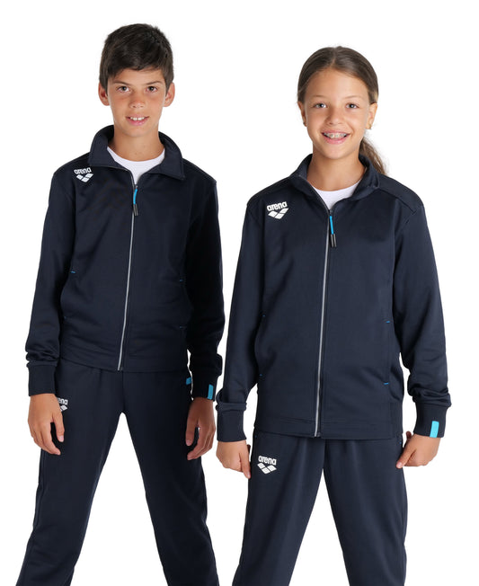 Team Junior Træningsjakke Panel Knitted - Navy