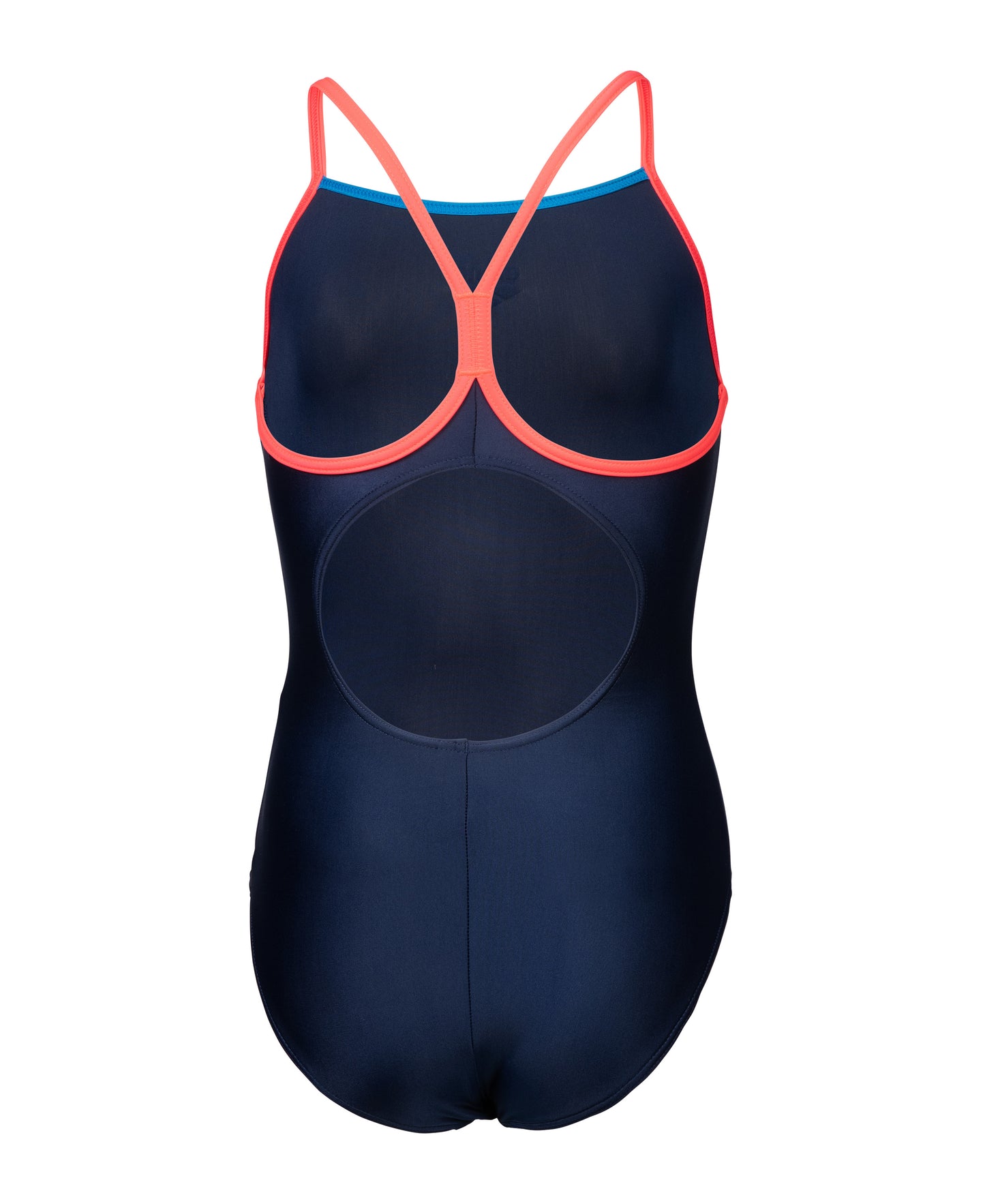 GIRL'S ARENA SWIMSUIT LIGHT DROP SOLID NAVY-FLUO RED