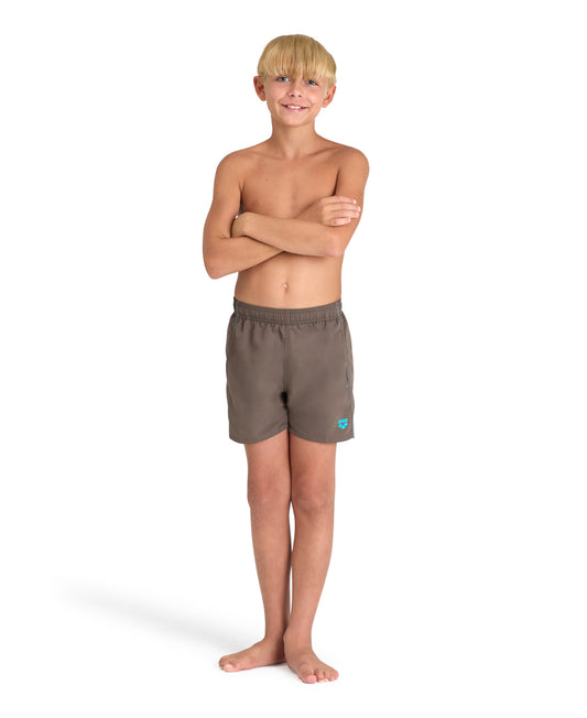 BOYS' BEACH BOXER SOLID R - BROWN