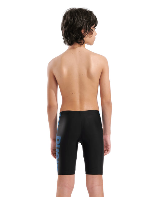 Arena Logo Print Swim Jammer Dreng – Sort/Turkis
