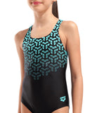 GIRL'S ARENA KIKKO V SWIMSUIT SWIM PRO BACK BLACK