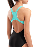 GIRL'S ARENA KIKKO V SWIMSUIT SWIM PRO BACK BLACK