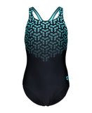 GIRL'S ARENA KIKKO V SWIMSUIT SWIM PRO BACK BLACK