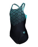 GIRL'S ARENA KIKKO V SWIMSUIT SWIM PRO BACK BLACK