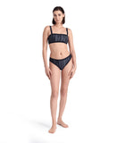 WOMEN'S ARENA MONOGRAM BIKINI BANDEAU - BLACK