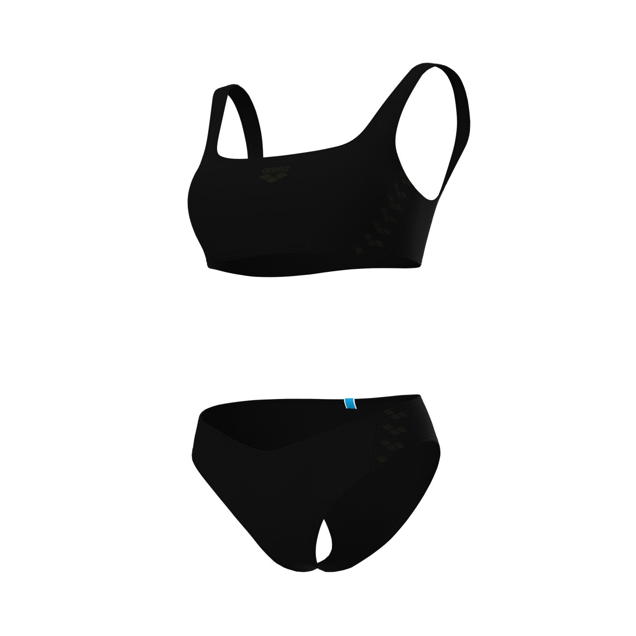 ARENA TEAM STRIPE BIKINI BRALETTE - BLACK