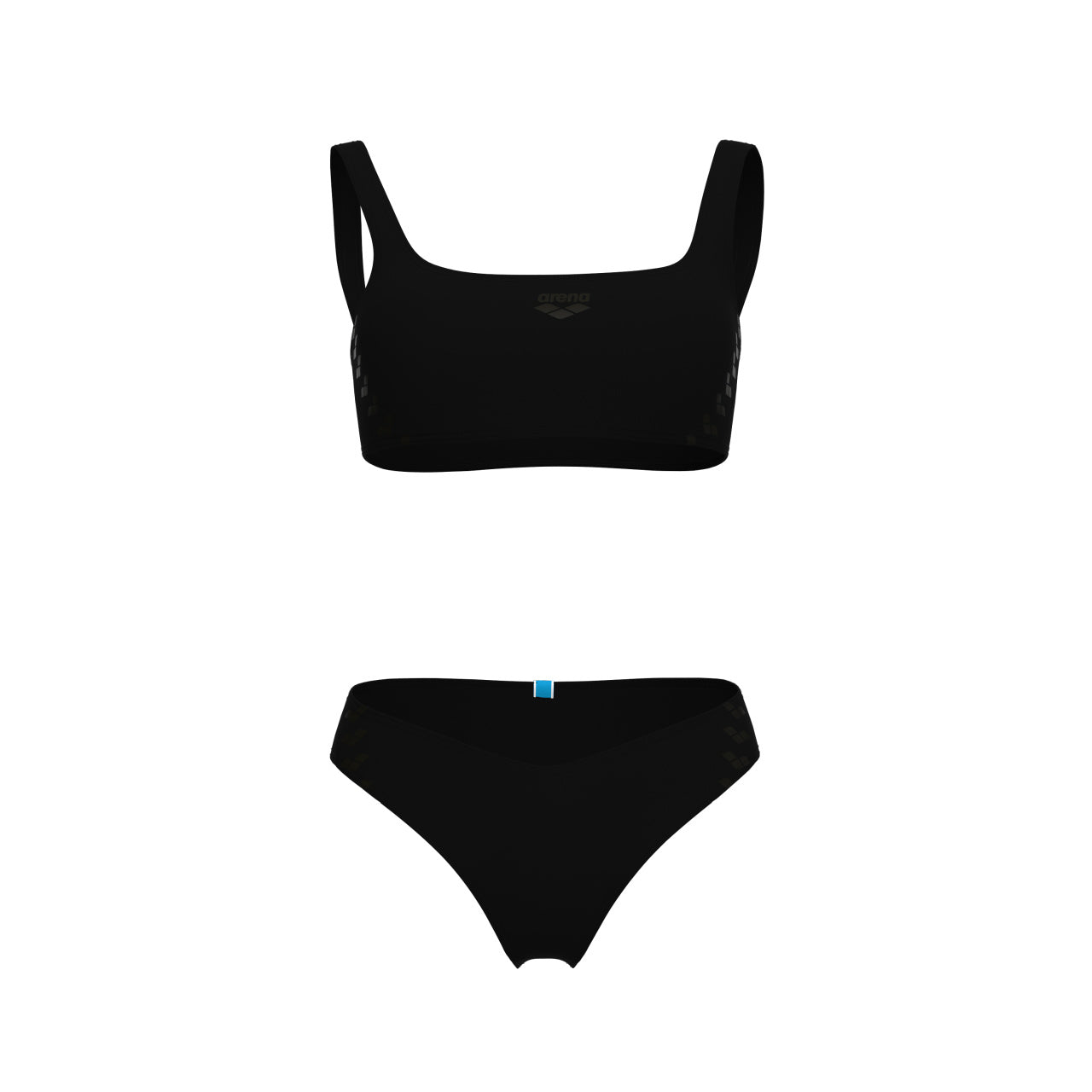 ARENA TEAM STRIPE BIKINI BRALETTE - BLACK