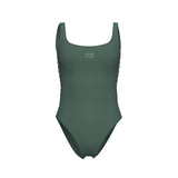 WOMEN'S ARENA TEAM STRIPE SWIMSUIT U BACK - SAGE
