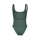 WOMEN'S ARENA TEAM STRIPE SWIMSUIT U BACK - SAGE