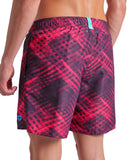 ARENA WATER PRINTS BEACH BOXER - DARK PURPLE