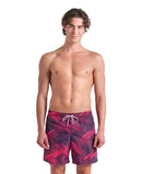 ARENA WATER PRINTS BEACH BOXER - DARK PURPLE
