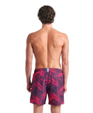 ARENA WATER PRINTS BEACH BOXER - DARK PURPLE