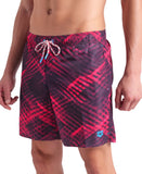 ARENA WATER PRINTS BEACH BOXER - DARK PURPLE