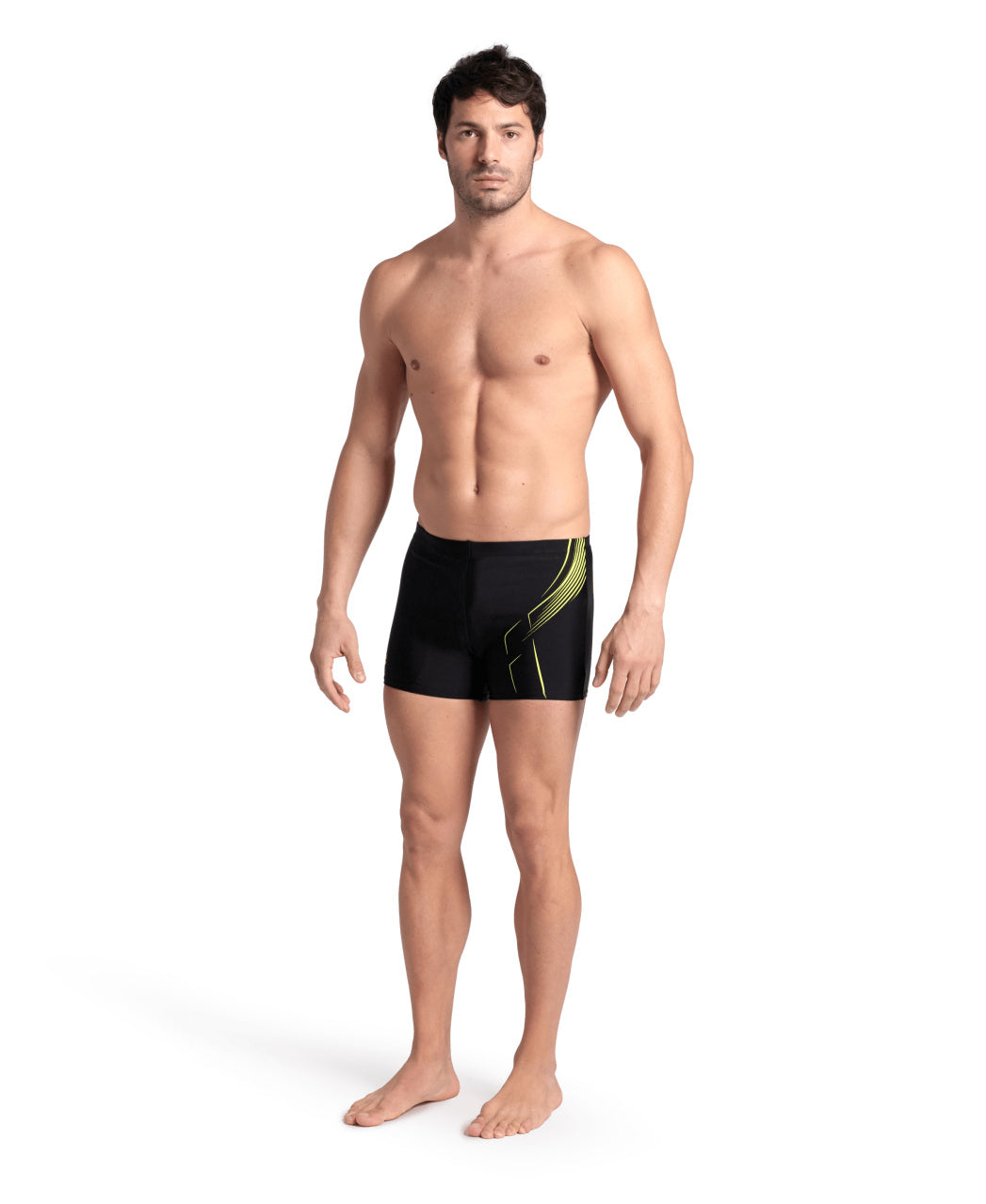 ARENA DIVE SWIM - BLACK-SOFT GREEN