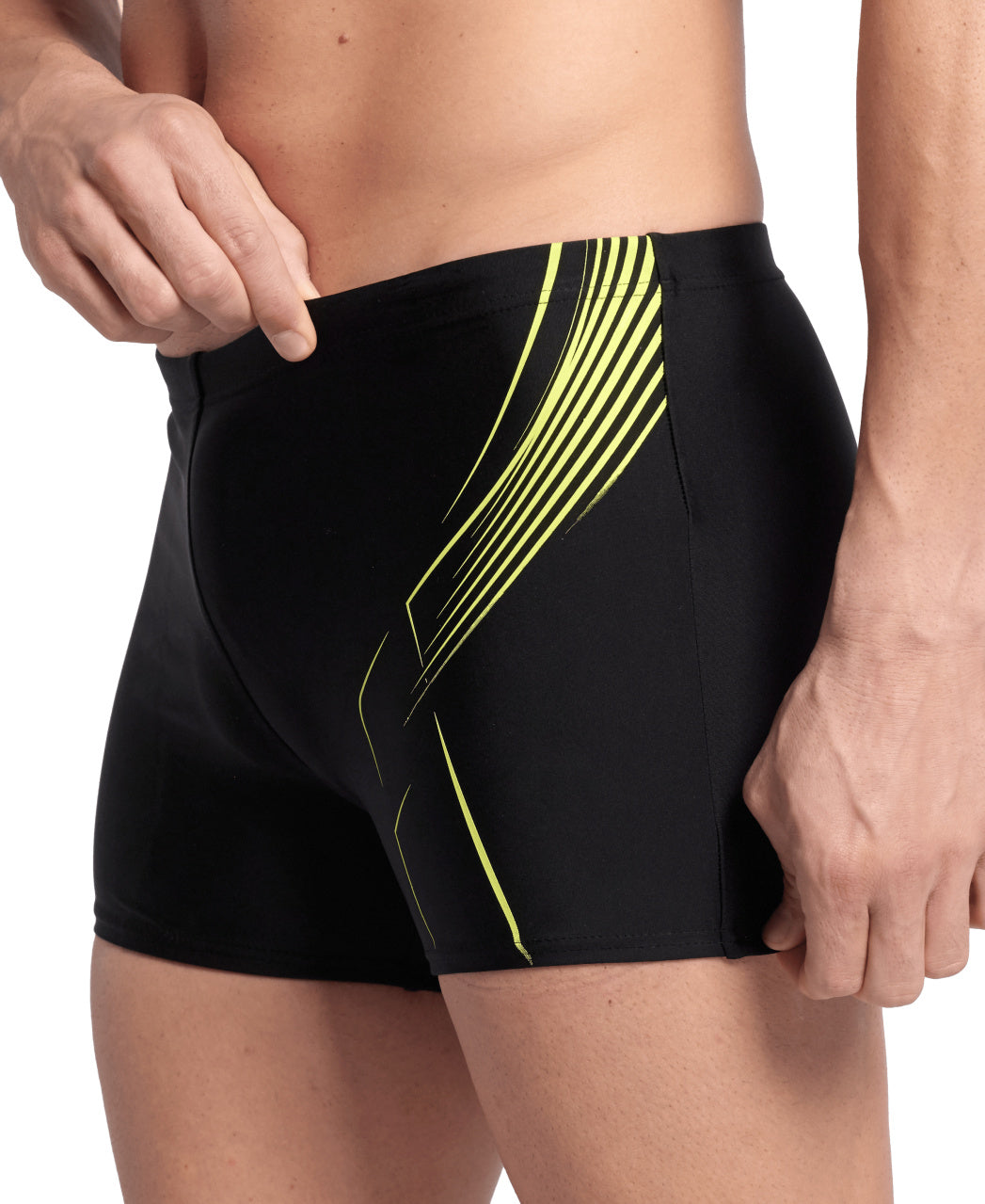 ARENA DIVE SWIM - BLACK-SOFT GREEN