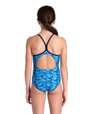 ARENA POOLTILES SWIMSUIT LIGHTDROP BACK - BLUE