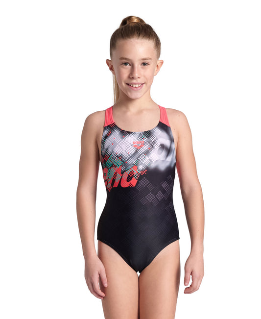 ARENA SPLASH POINT SWIMSUIT V BACK - BLACK