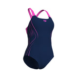 ARENA REFLECTING SWIMSUIT SWIM PRO BACK - NAVY/PINK