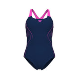 ARENA REFLECTING SWIMSUIT SWIM PRO BACK - NAVY/PINK