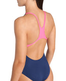 ARENA REFLECTING SWIMSUIT SWIM PRO BACK - NAVY/PINK